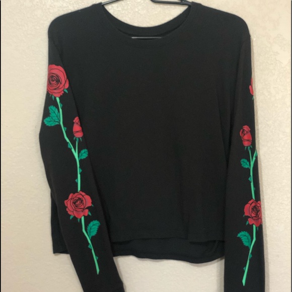 Black Hollister long Graphic Tee - Picture 2 of 3